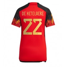 Belgien Charles De Ketelaere #22 Hemmatröja Dam VM 2022 Korta ärmar